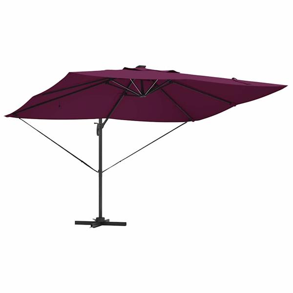 Grote foto vidaxl cantilever roma parasol rood en zwart 352 x 251 x 265 cm tuin en terras overige tuin en terras