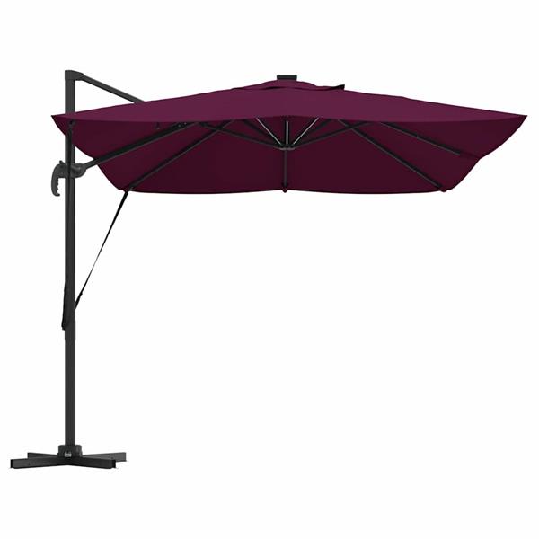 Grote foto vidaxl cantilever roma parasol rood en zwart 352 x 251 x 265 cm tuin en terras overige tuin en terras