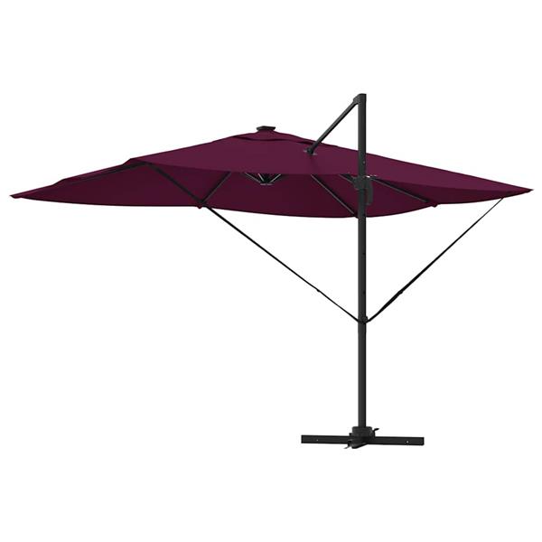 Grote foto vidaxl cantilever roma parasol rood en zwart 352 x 251 x 265 cm tuin en terras overige tuin en terras