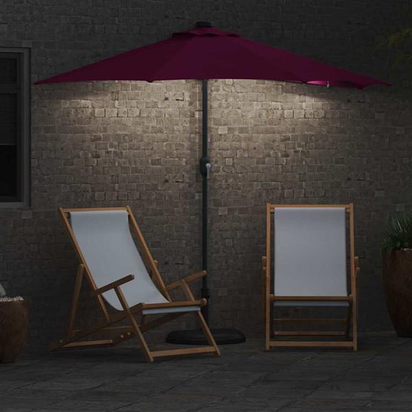Grote foto vidaxl tuinparasol bordeauxrood 294 x 150 x 223 cm stof tuin en terras overige tuin en terras