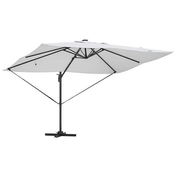 Grote foto vidaxl cantilever roma parasol beige en zwart 352 x 251 x 265 cm tuin en terras overige tuin en terras