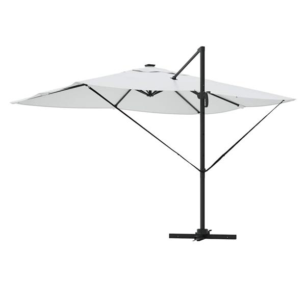Grote foto vidaxl cantilever roma parasol beige en zwart 352 x 251 x 265 cm tuin en terras overige tuin en terras