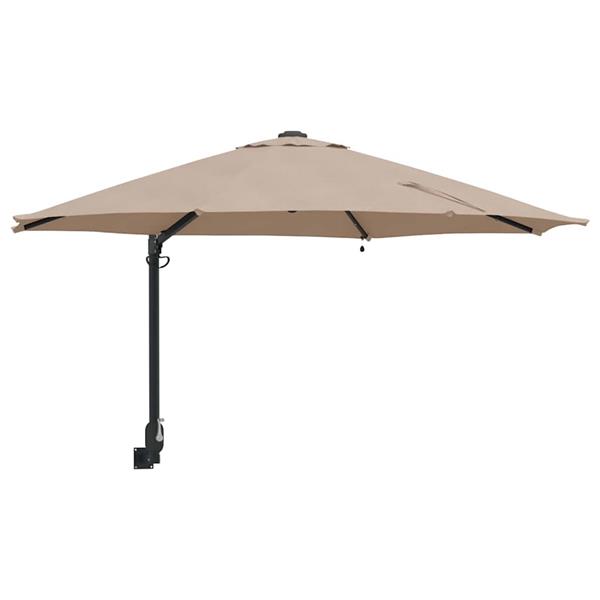 Grote foto vidaxl tuinparasol taupe en zwart 248 x 248 x 148 cm tuin en terras overige tuin en terras