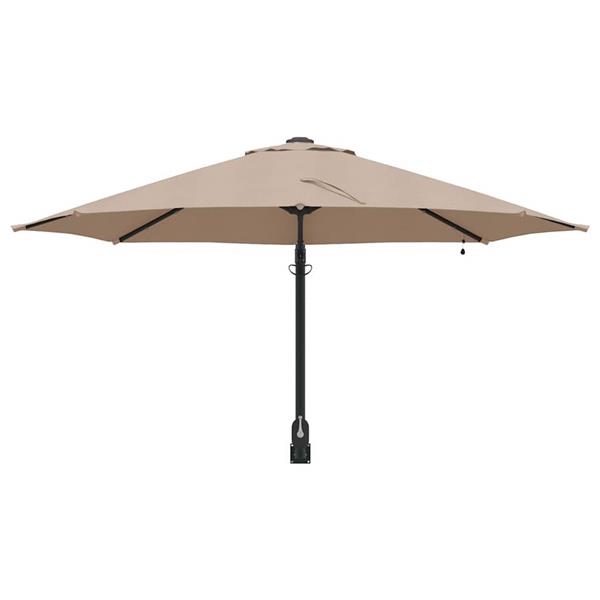 Grote foto vidaxl tuinparasol taupe en zwart 248 x 248 x 148 cm tuin en terras overige tuin en terras