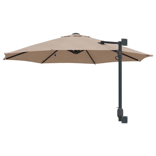 Grote foto vidaxl tuinparasol taupe en zwart 248 x 248 x 148 cm tuin en terras overige tuin en terras