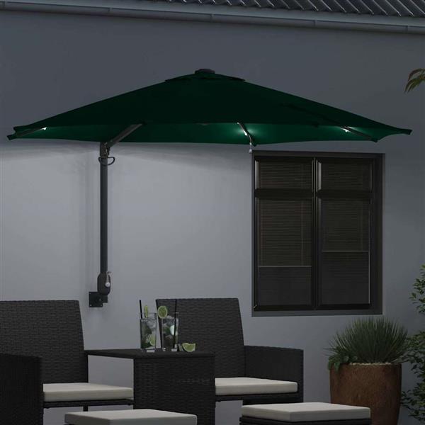 Grote foto vidaxl tuinparasol groen en zwart 248 x 248 x 148 cm tuin en terras overige tuin en terras