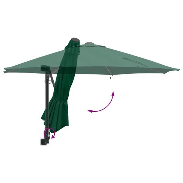 Grote foto vidaxl tuinparasol groen en zwart 248 x 248 x 148 cm tuin en terras overige tuin en terras