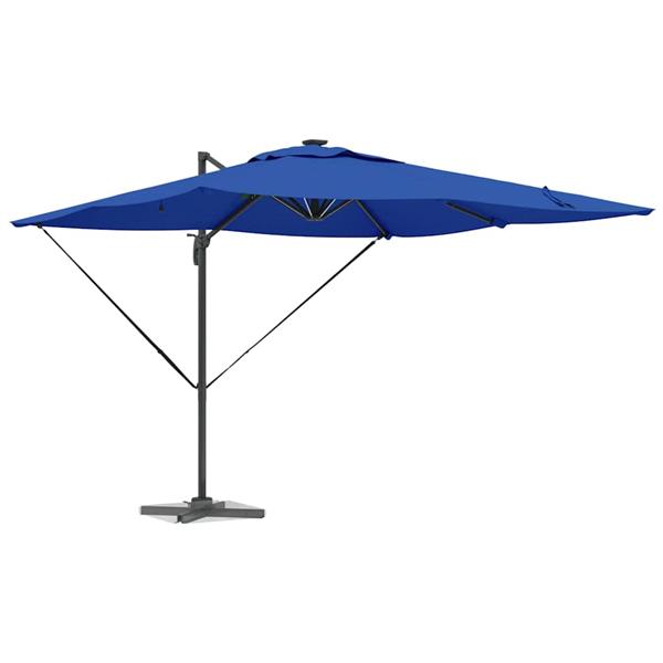 Grote foto vidaxl parasol azuurblauw 286 x 285 x 270 cm aluminium tuin en terras overige tuin en terras