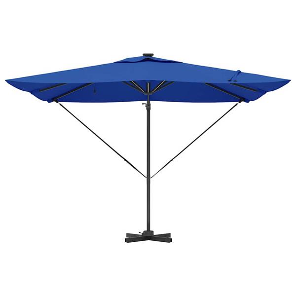 Grote foto vidaxl parasol azuurblauw 286 x 285 x 270 cm aluminium tuin en terras overige tuin en terras