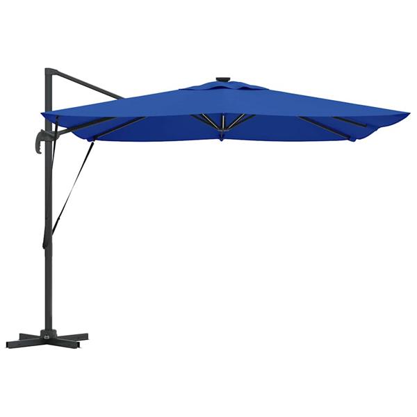 Grote foto vidaxl parasol azuurblauw 286 x 285 x 270 cm aluminium tuin en terras overige tuin en terras