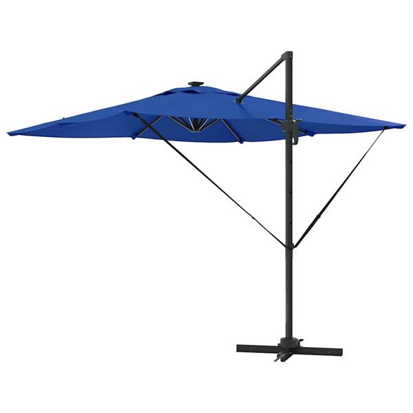 Grote foto vidaxl parasol azuurblauw 286 x 285 x 270 cm aluminium tuin en terras overige tuin en terras