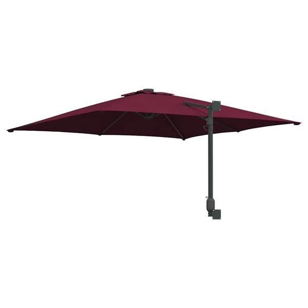 Grote foto vidaxl tuinparasol rood en zwart 248.5 x 247.5 x 160 cm tuin en terras overige tuin en terras