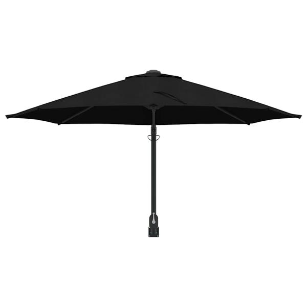 Grote foto vidaxl tuinparasol zwart en zwart 248 x 248 x 148 cm tuin en terras overige tuin en terras