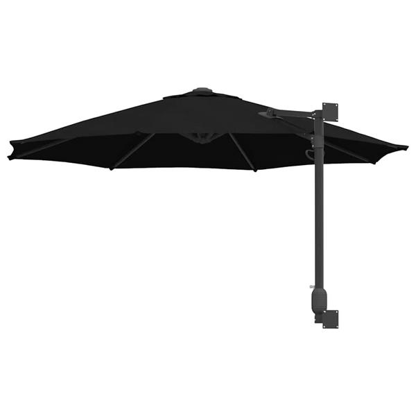 Grote foto vidaxl tuinparasol zwart en zwart 248 x 248 x 148 cm tuin en terras overige tuin en terras