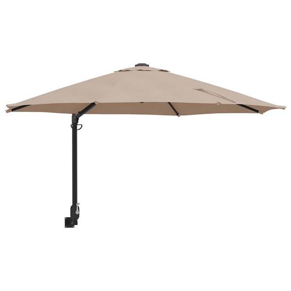 Grote foto vidaxl tuinparasol taupe en zwart 248 x 248 x 148 cm tuin en terras overige tuin en terras