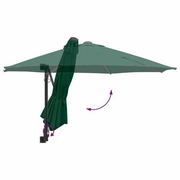 Grote foto vidaxl tuinparasol groen en zwart 248 x 248 x 148 cm tuin en terras overige tuin en terras