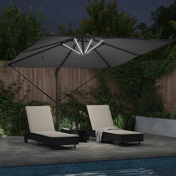Grote foto vidaxl parasol 286 x 285 x 270 cm aluminium tuin en terras overige tuin en terras