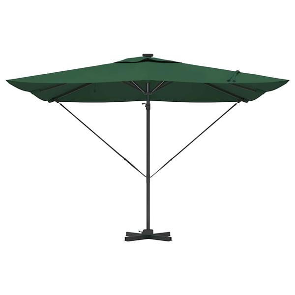 Grote foto vidaxl parasol groen 286 x 285 x 270 cm aluminium tuin en terras overige tuin en terras