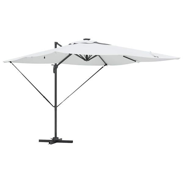 Grote foto vidaxl parasol zand 286 x 285 x 270 cm aluminium tuin en terras overige tuin en terras