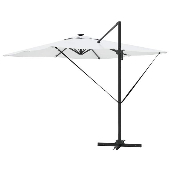 Grote foto vidaxl parasol zand 286 x 285 x 270 cm aluminium tuin en terras overige tuin en terras