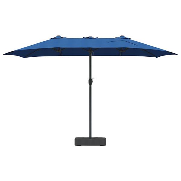Grote foto vidaxl tuinparasol blauw 385 x 209 x 244 cm stof tuin en terras overige tuin en terras