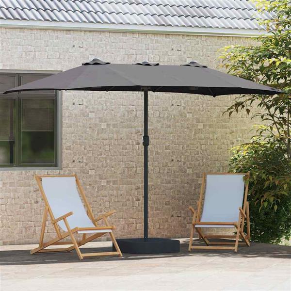 Grote foto vidaxl tuinparasol antraciet 385 x 209 x 244 cm stof tuin en terras overige tuin en terras