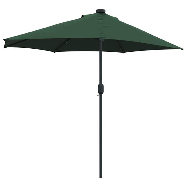 Grote foto vidaxl tuinparasol met led striplichten groen 294 x 150 x 223 cm stof tuin en terras overige tuin en terras