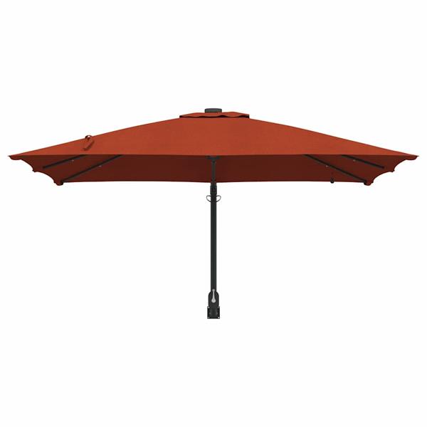 Grote foto vidaxl tuinparasol terracotta 248.5 x 247.5 x 160 cm stof tuin en terras overige tuin en terras