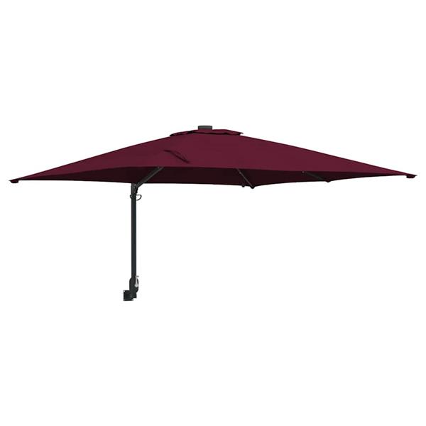 Grote foto vidaxl tuinparasol bordeauxrood 248.5 x 247.5 x 160 cm stof tuin en terras overige tuin en terras