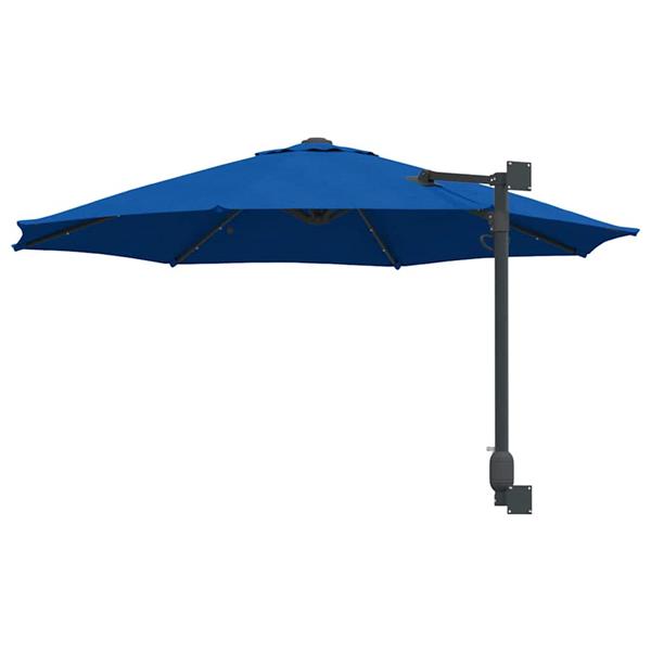 Grote foto vidaxl tuinparasol blauw en zwart 248 x 248 x 148 cm tuin en terras overige tuin en terras