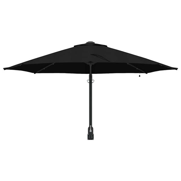 Grote foto vidaxl tuinparasol zwart en zwart 248 x 248 x 148 cm tuin en terras overige tuin en terras