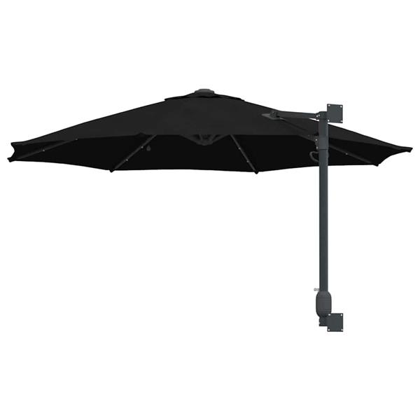 Grote foto vidaxl tuinparasol zwart en zwart 248 x 248 x 148 cm tuin en terras overige tuin en terras