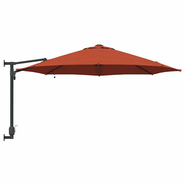 Grote foto vidaxl tuinparasol rood en zwart 248 x 248 x 148 cm polyester en staal tuin en terras overige tuin en terras