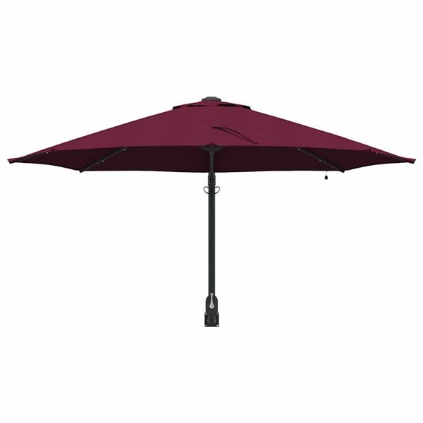 Grote foto vidaxl tuinparasol rood en zwart 248 x 248 x 148 cm polyester en staal tuin en terras overige tuin en terras