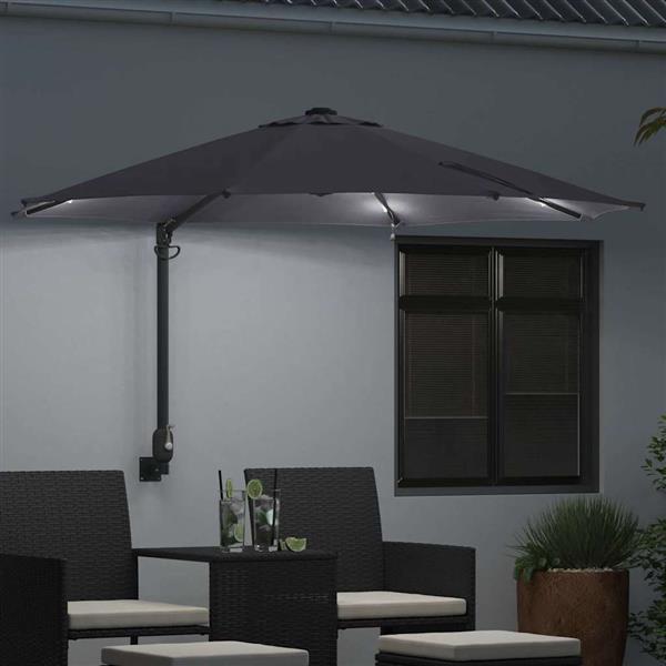 Grote foto vidaxl tuinparasol antraciet en zwart 248 x 248 x 148 cm tuin en terras overige tuin en terras