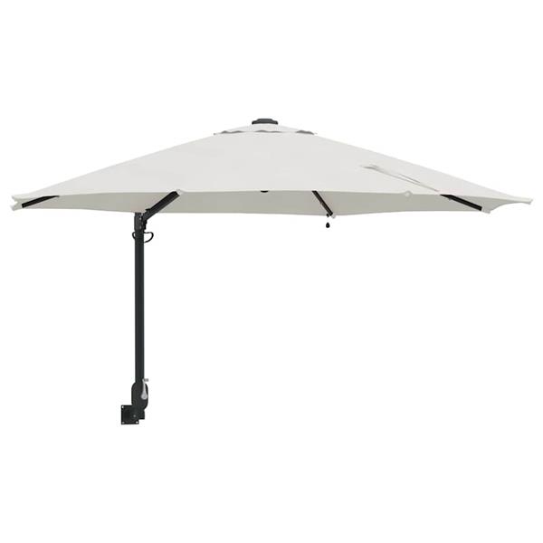 Grote foto vidaxl tuinparasol beige en zwart 248 x 248 x 148 cm tuin en terras overige tuin en terras