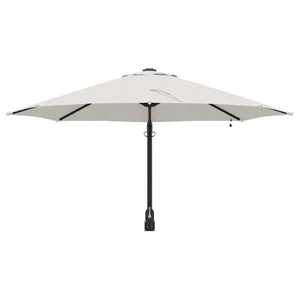 Grote foto vidaxl tuinparasol beige en zwart 248 x 248 x 148 cm tuin en terras overige tuin en terras