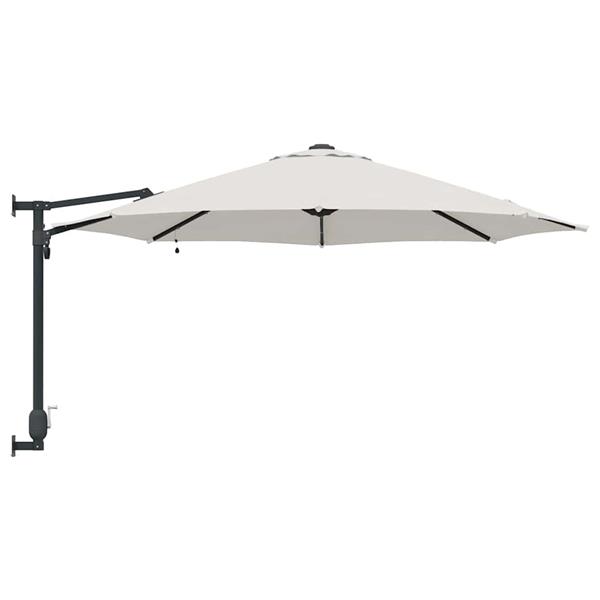 Grote foto vidaxl tuinparasol beige en zwart 248 x 248 x 148 cm tuin en terras overige tuin en terras