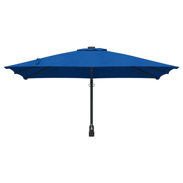 Grote foto vidaxl tuinparasol blauw en zwart 248.5 x 247.5 x 160 cm tuin en terras overige tuin en terras