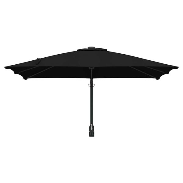 Grote foto vidaxl tuinparasol zwart en zwart 248.5 x 247.5 x 160 cm tuin en terras overige tuin en terras