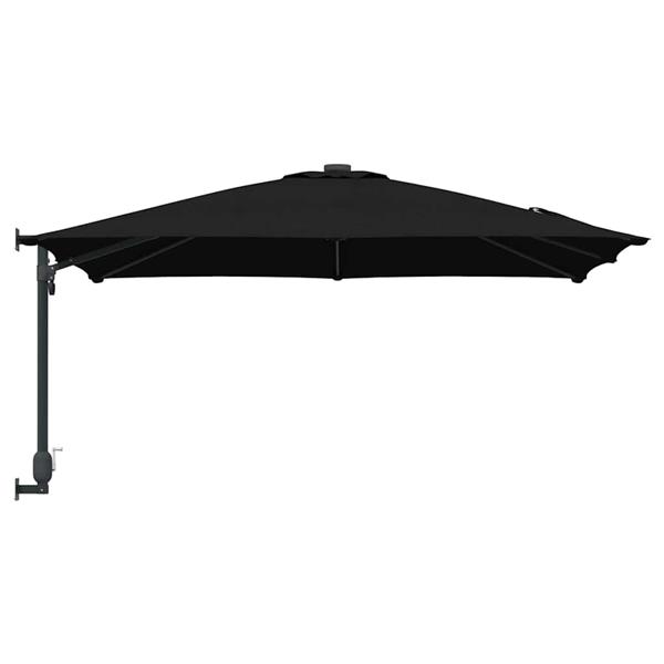 Grote foto vidaxl tuinparasol zwart en zwart 248.5 x 247.5 x 160 cm tuin en terras overige tuin en terras