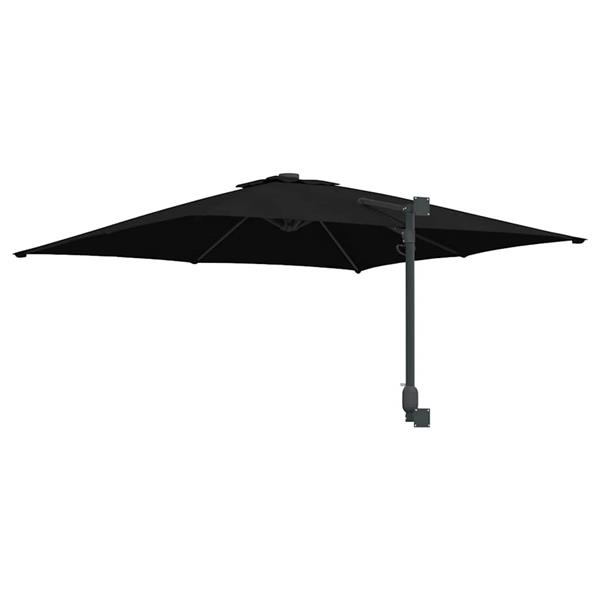 Grote foto vidaxl tuinparasol zwart en zwart 248.5 x 247.5 x 160 cm tuin en terras overige tuin en terras