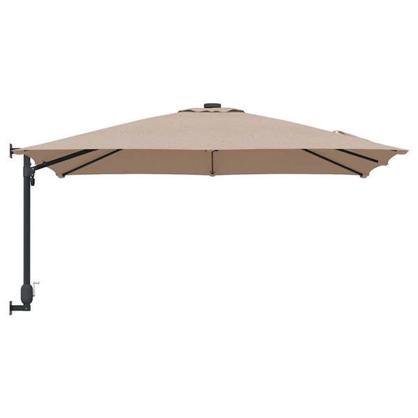 Grote foto vidaxl tuinparasol taupe en zwart 248.5 x 247.5 x 160 cm tuin en terras overige tuin en terras