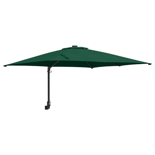 Grote foto vidaxl tuinparasol groen en zwart 248.5 x 247.5 x 160 cm tuin en terras overige tuin en terras