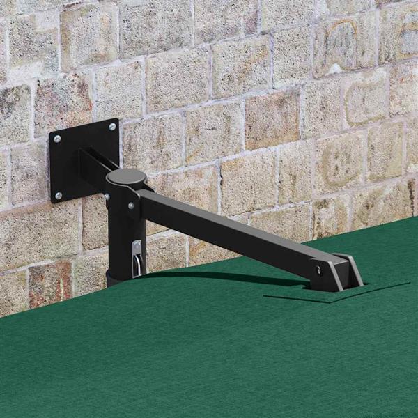 Grote foto vidaxl tuinparasol groen en zwart 248.5 x 247.5 x 160 cm tuin en terras overige tuin en terras