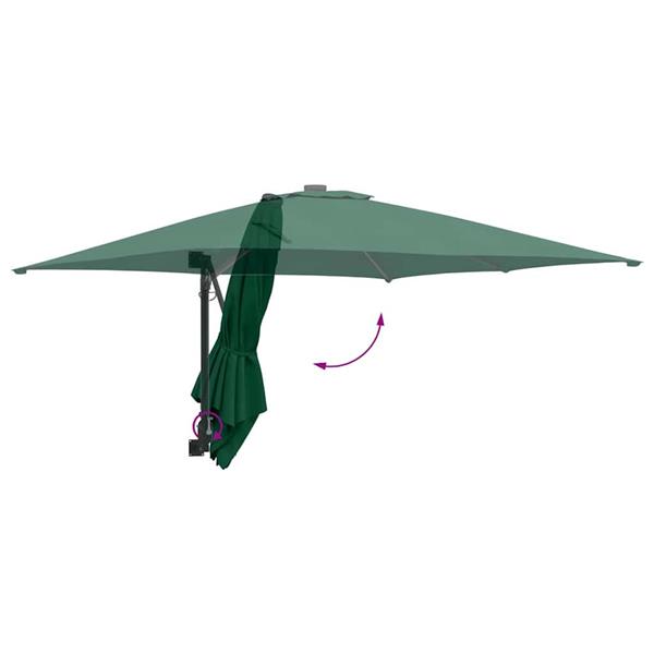 Grote foto vidaxl tuinparasol groen en zwart 248.5 x 247.5 x 160 cm tuin en terras overige tuin en terras