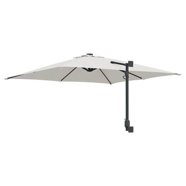 Grote foto vidaxl tuinparasol beige en zwart 248.5 x 247.5 x 160 cm tuin en terras overige tuin en terras