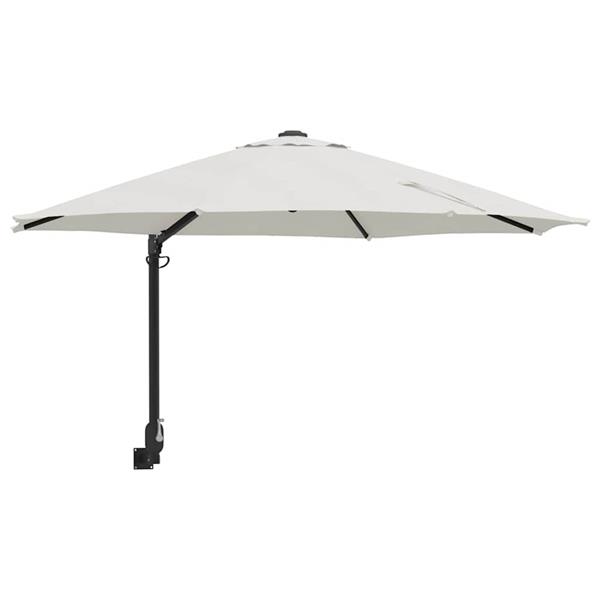Grote foto vidaxl tuinparasol beige en zwart 248 x 248 x 148 cm tuin en terras overige tuin en terras