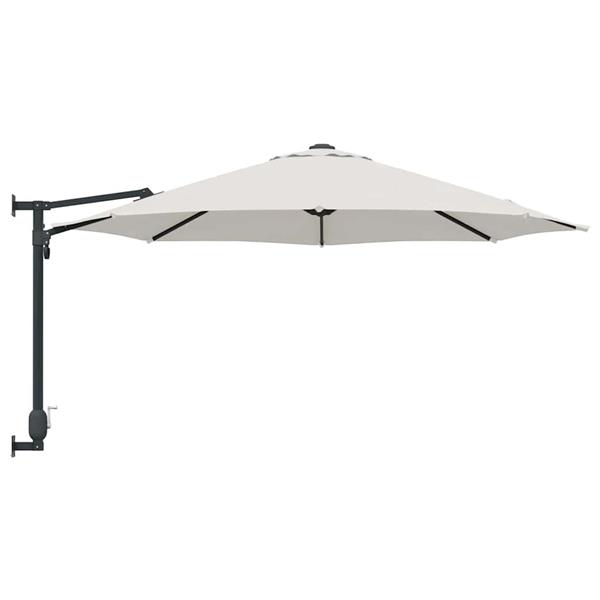 Grote foto vidaxl tuinparasol beige en zwart 248 x 248 x 148 cm tuin en terras overige tuin en terras