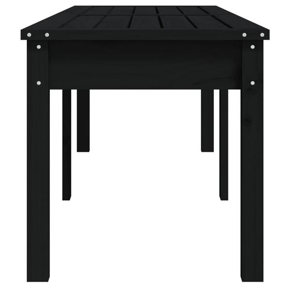 Grote foto vidaxl tuinbank 2 zits 159 5x44x45 cm massief grenenhout zwart tuin en terras tuinmeubelen